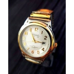 RARE‎ Pristine Vintage WALTHAM Prestige 1980's Quartz Datejust Retro Men's Watch